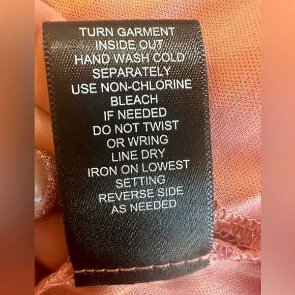 Trixxi Babydoll BOHO Ruffled, Adjustable Strap w/Bow Size Medium Rose Mini Dress - Picture 8 of 9